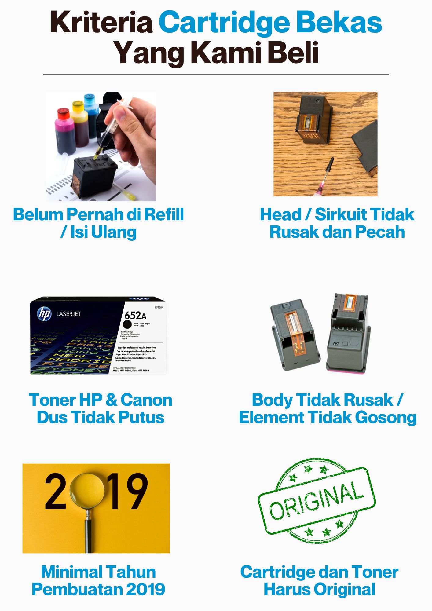 kriteria cartridge bekas yang dibeli
